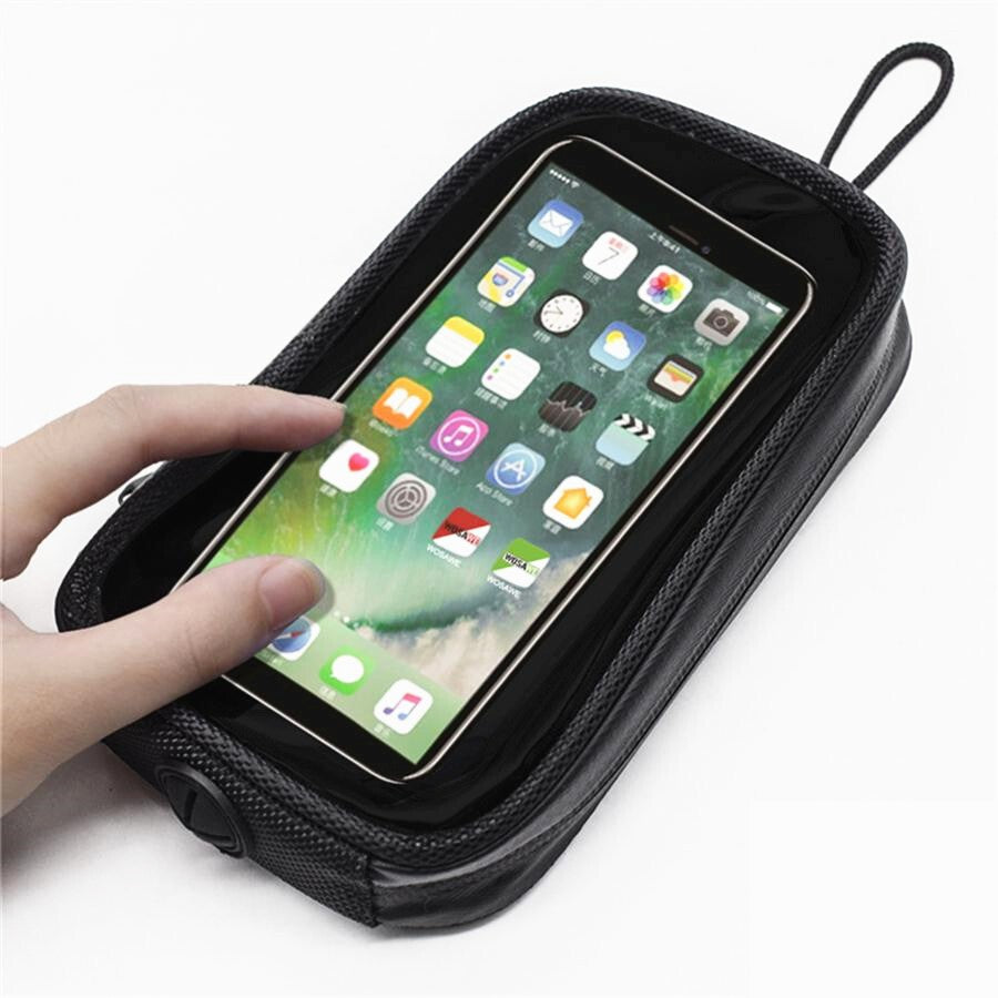 Motorcycle Phone Bag Magnetic Fuel Tank Case GPS Cell Phone Mount Holder Black
