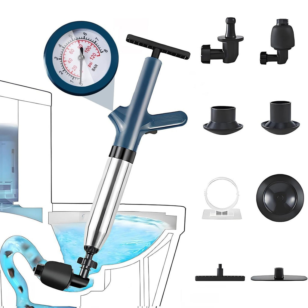 Stainless Steel Toilet Plunger Kit Drain Buster Drain Unblocker For Sink/Toilet
