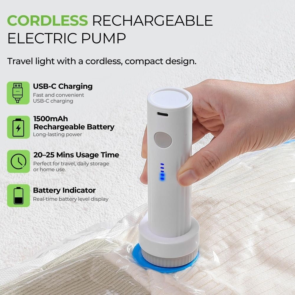 Low Noise Electric Vacuum Pump Portable Vacuum Bag Suction Pump  Travel