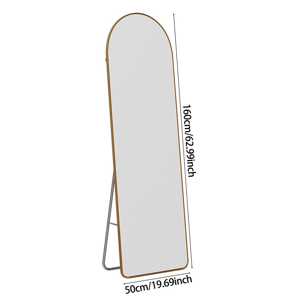 Arched Home Full Length Mirror Floor Wall Hanging Mirror with Stand 50x160cm