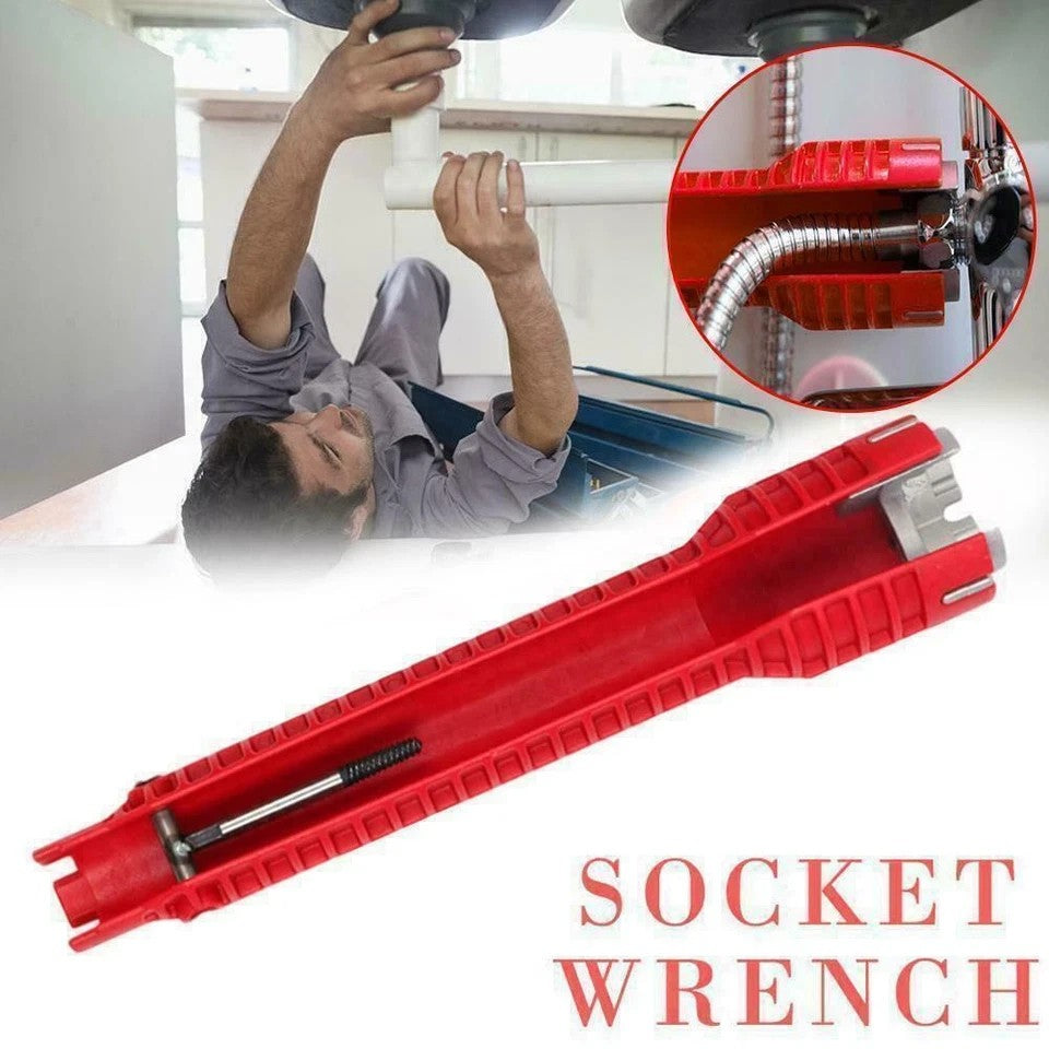 14 IN 1 Faucet Sink Wrench Plumbing Tools Pipe Tap Spanner For Bathroom Kitchen