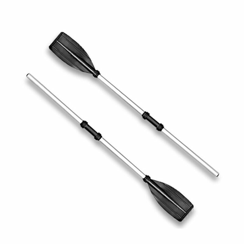 2pc 126cm/50" Boat Oars Double-ended Kayak Paddles Float Raft Canoe Detach Black