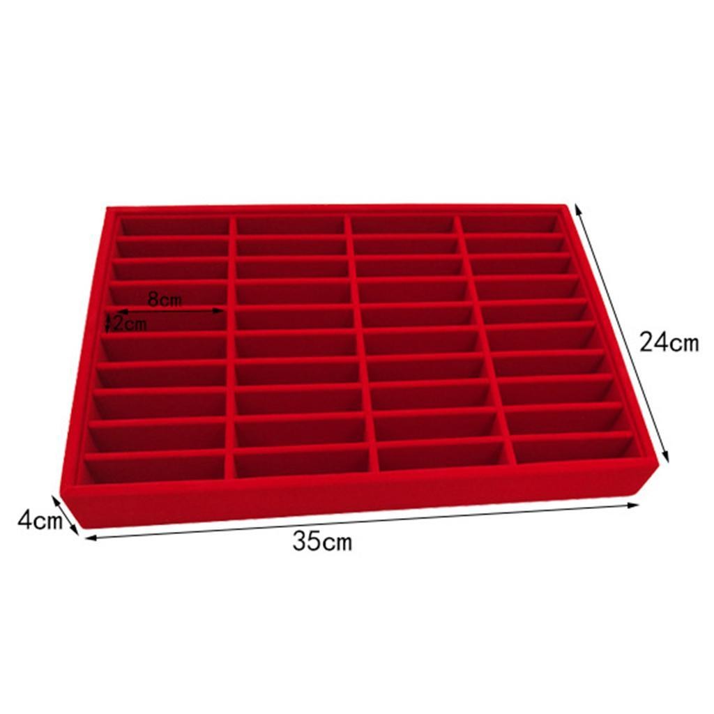 40 Slot Velvet Bangle Storage Display Box Bracelet Tray Organizer Jewelry Gift