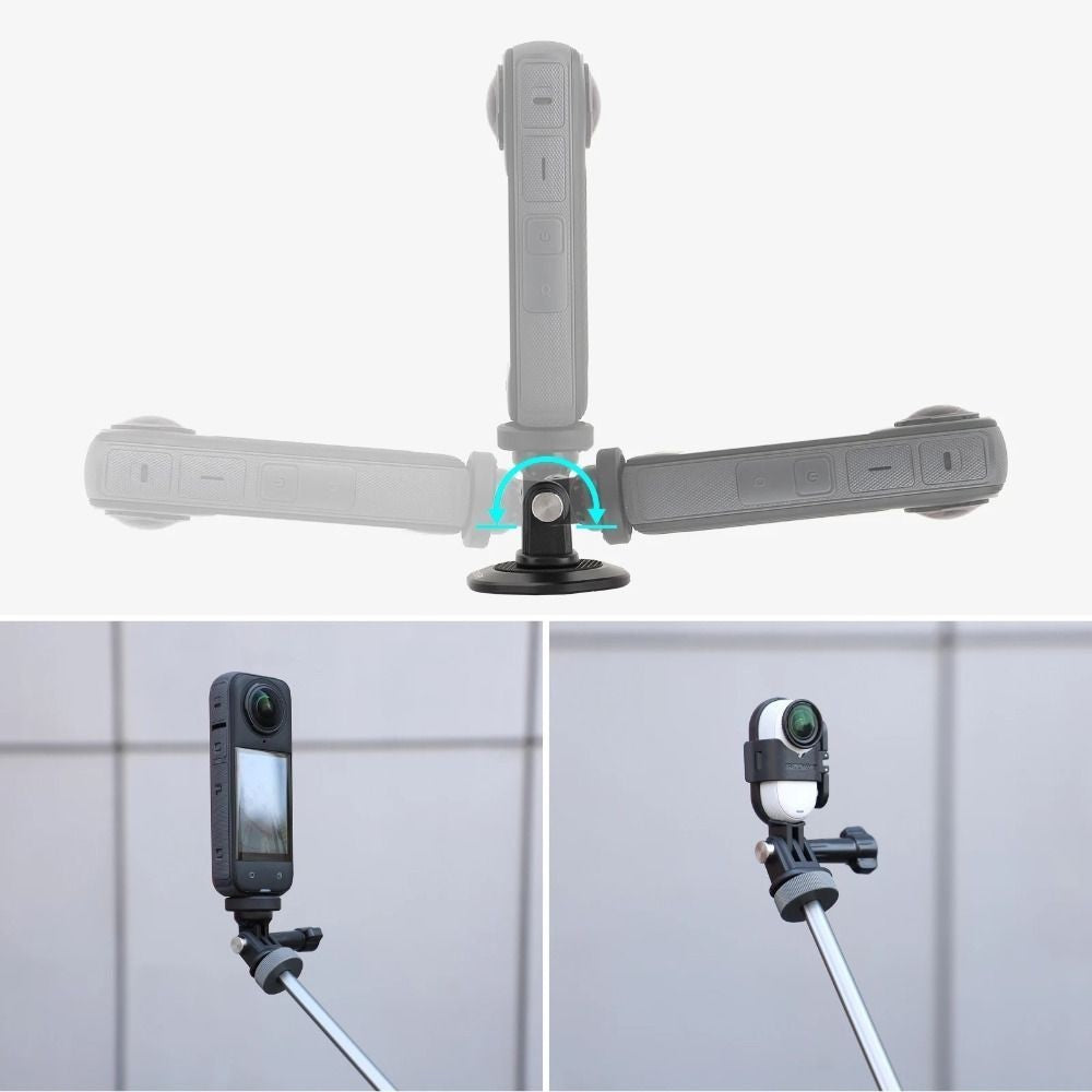 Tripod Mount Adapter for DJI Action 5 Pro/4/3 Pocket 3 Insta360 Ace Pro 2 X5