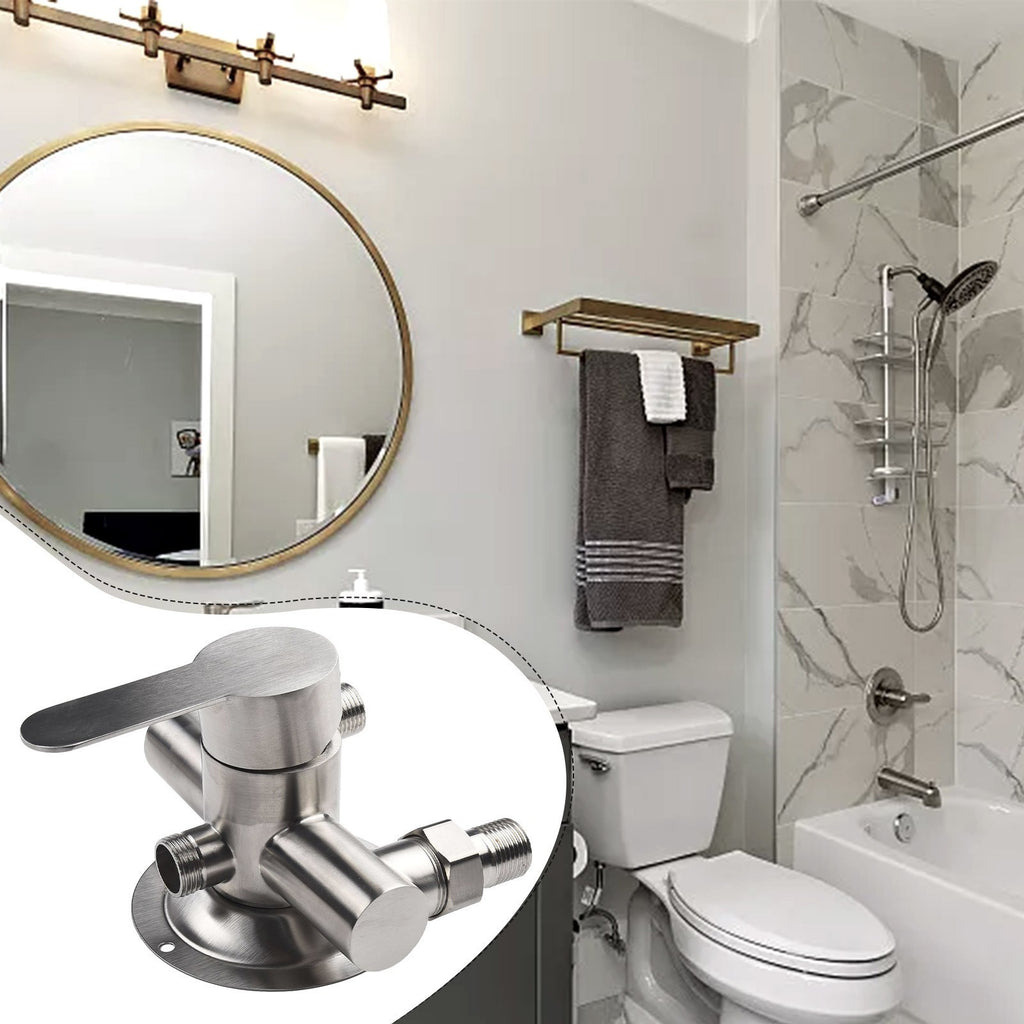 Wall Mounted Shower Mixer Tap Bathroom Single Lever Cold Hot Water Faucet UK