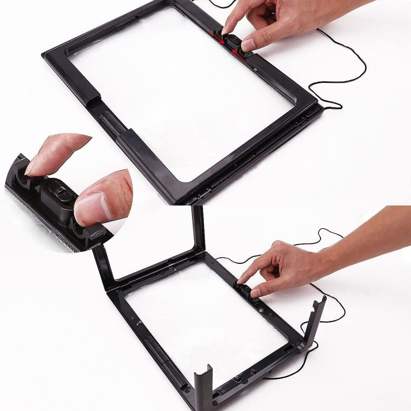 3X Hands Free Magnifying Glass with LED Light, Neck Cord for Reading, Sewing