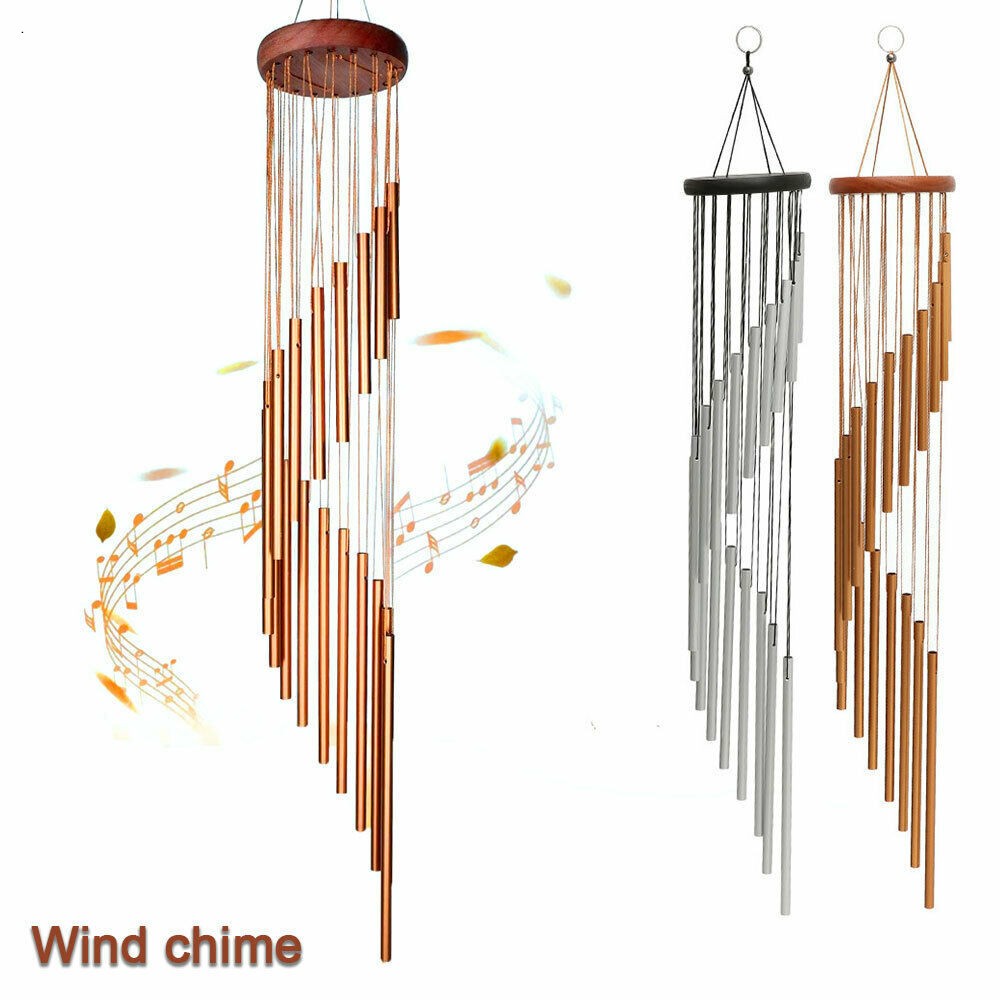 Large Wind Copper Bells Chimes Garden Yard Outdoor Home Decor Tubes Ornament FAM