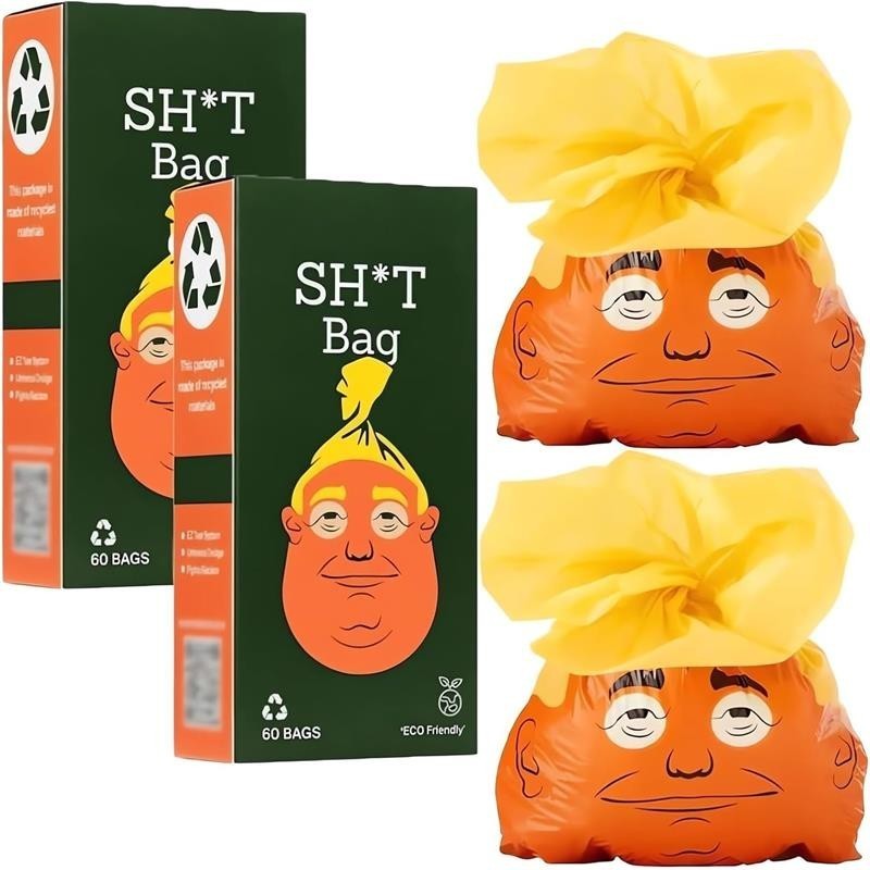 2026 Funny Dogs Poop Bags SH*T Bag 60 Count The Most Presidential Poop Bag UK