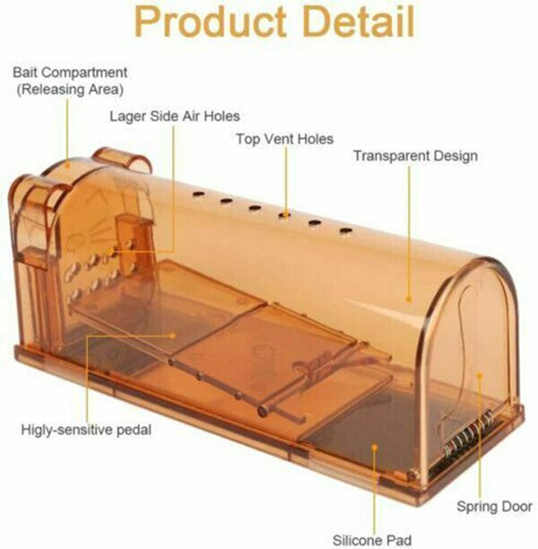 Humane Mouse Traps Live Catch and Releas Mousetrap Reusable Mice Trap No Kill