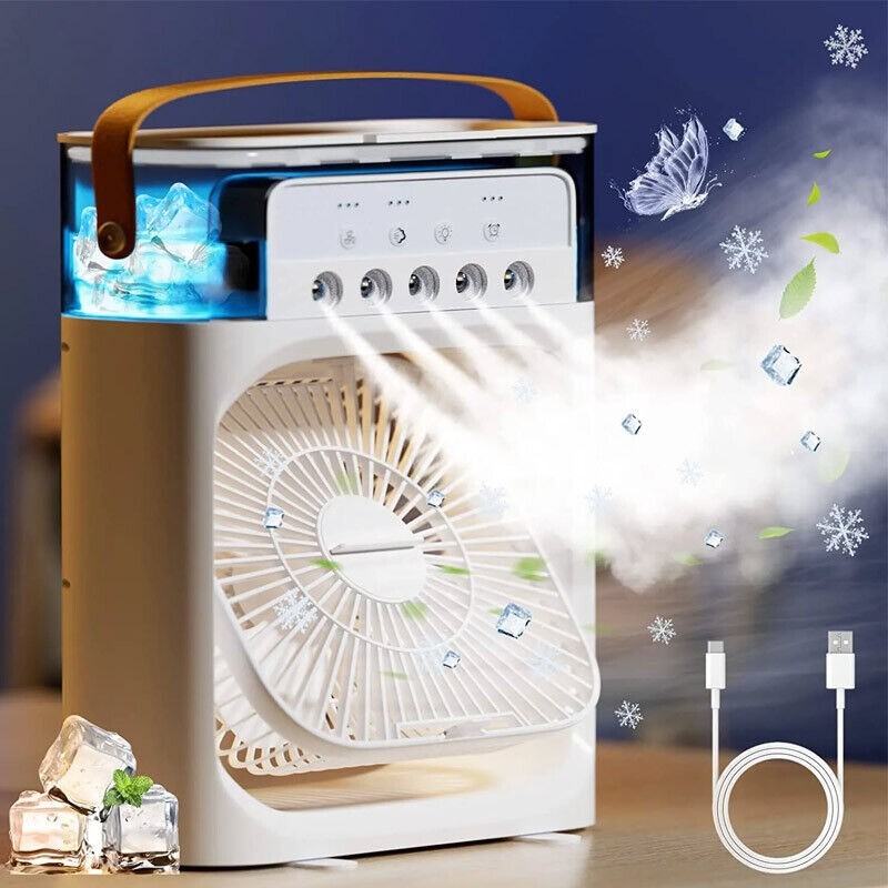 Portable Air Cooler Fan Evaporative Ice Cold Cooling Air Conditioner Humidifier