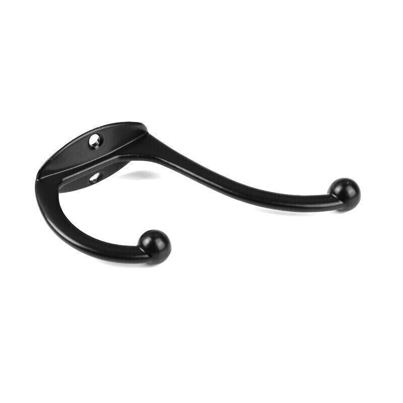 10 x Classic Antique Industrial Style Double Coat Hooks Vintage Cast Iron Hanger