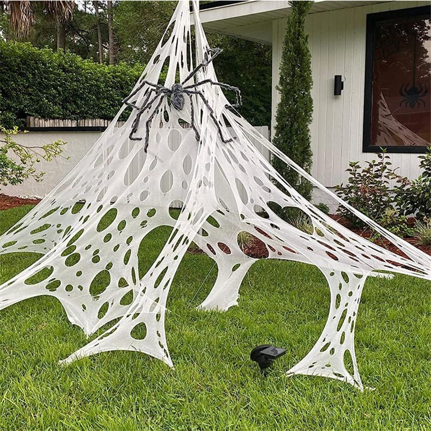 Spider Web fabric  Halloween Decoration Stretchy Craft Cobweb  Party 12mt