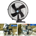 10 Inch 12V Car Electric Fan Adjustable Speed Oscillating Cooling Fans with Clip