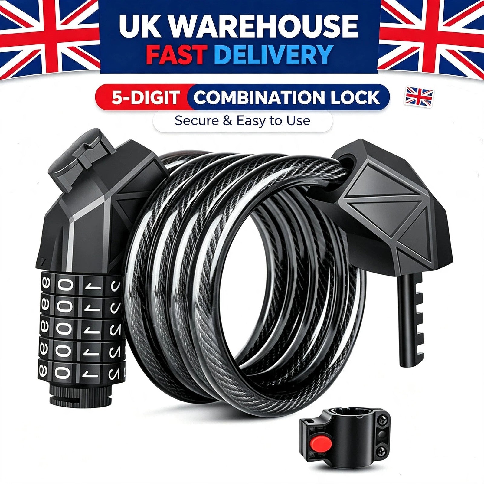 HEAVY DUTY STRONG MOTORCYCLE MOTORBIKE BIKE SECURITY CHAIN AND PADLOCK LOCK 1.2M