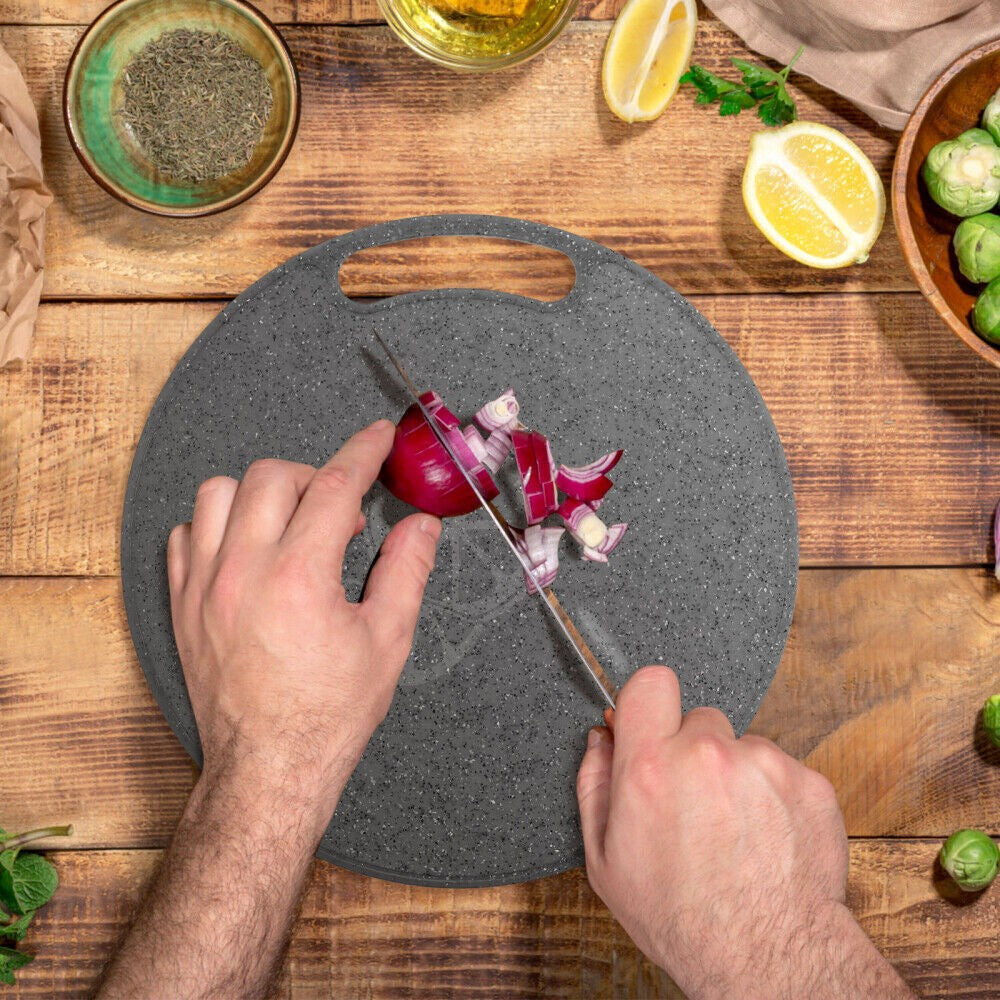 Sink Cover Motorhome Round Clay Round Cutting Board Marble Optics Man