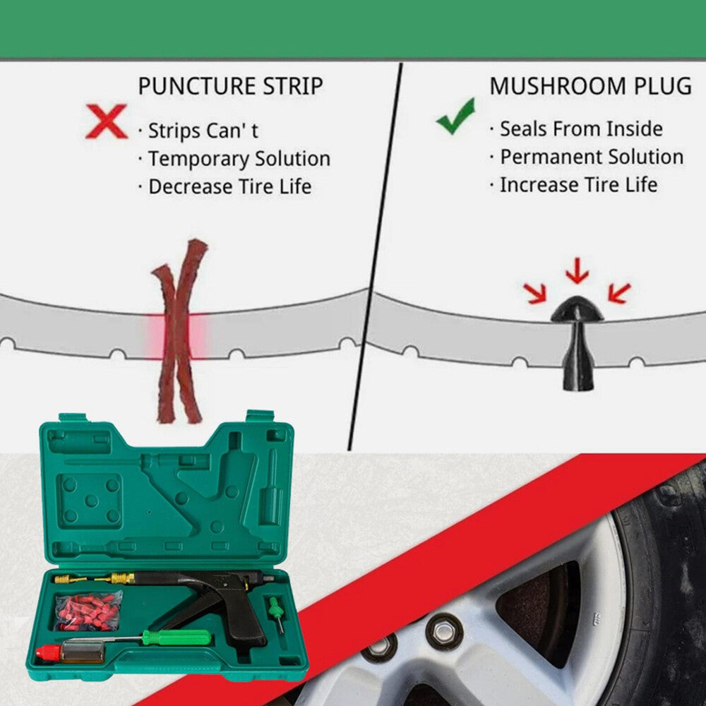 Rechargeable Emergency Tyre Puncture Repair Tools Kit Mending Kit Car Van Motorc