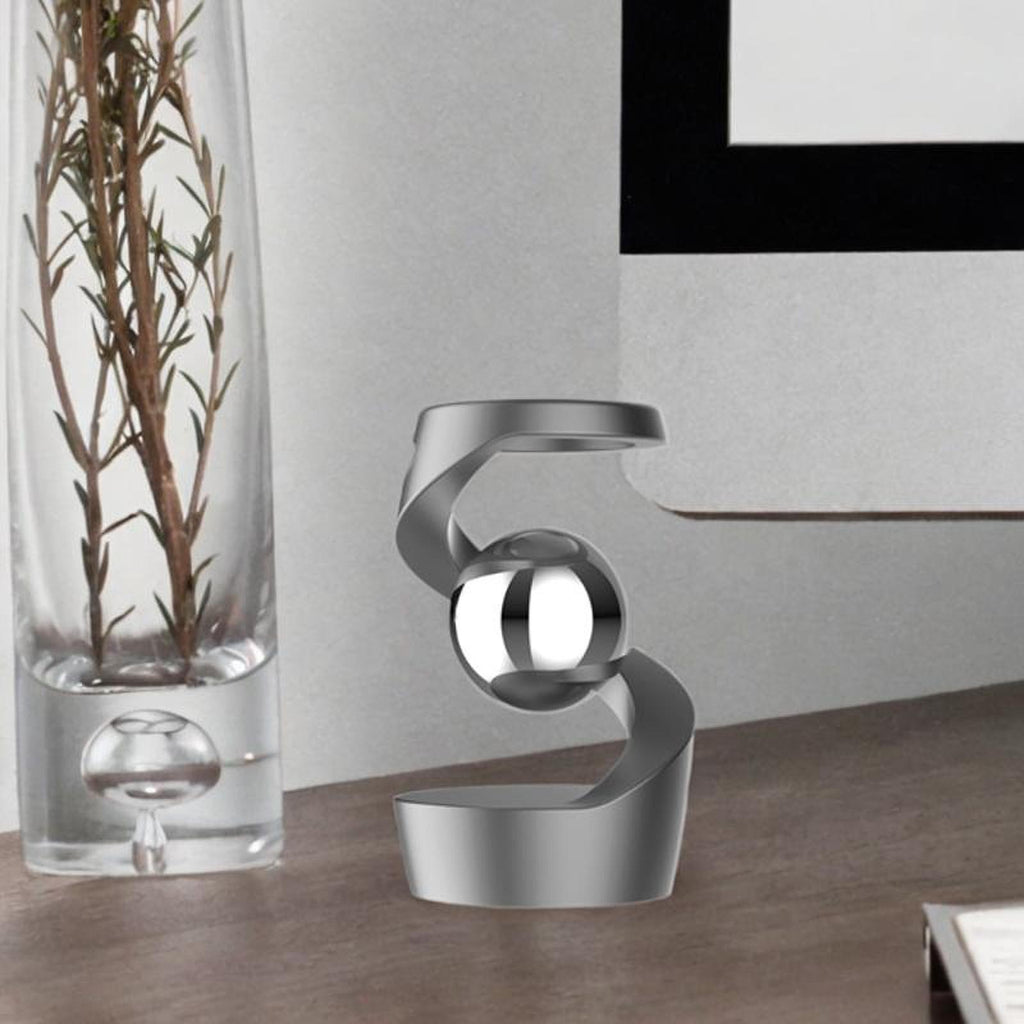 Gravity Defying Kinetic Desk Toy Metal for Adults Desktop Rotating Gyroscope
