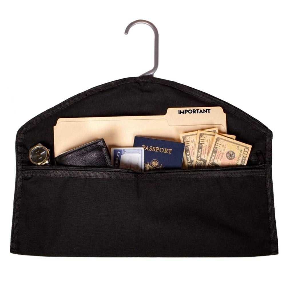 1pc Waterproof Hanger Diversion Safe Fireproof Secret Documents Pouch Valuables