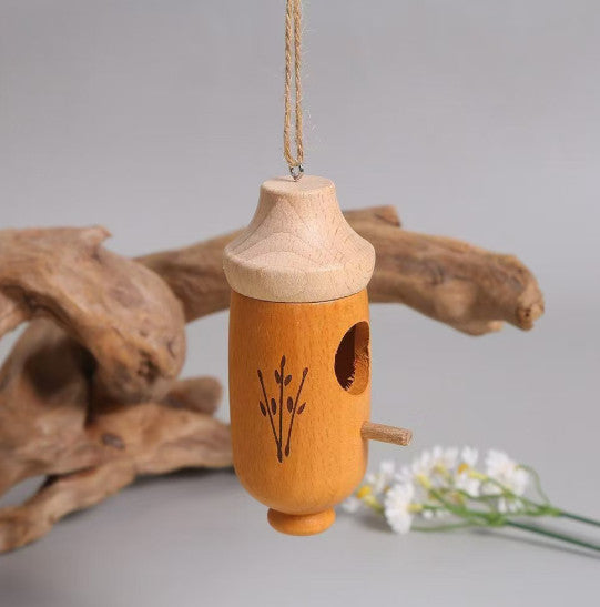 2x Hummingbird House Wooden Hand Craft Ornament Outdoor Garden Patio Decor