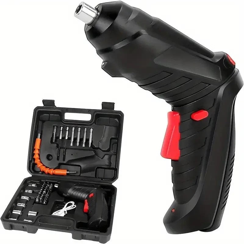 47pcs Cordless Electric Drill Set Electric Driver Screwdriver Rechargeable NEW