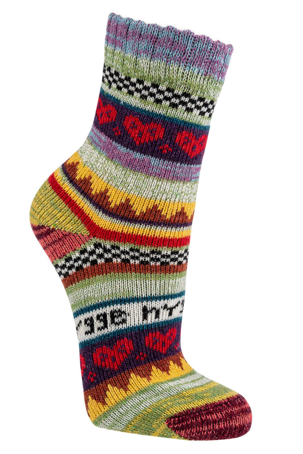 5/10 pairs of colorful Norwegian socks with nice hygge pattern with 90% cotton