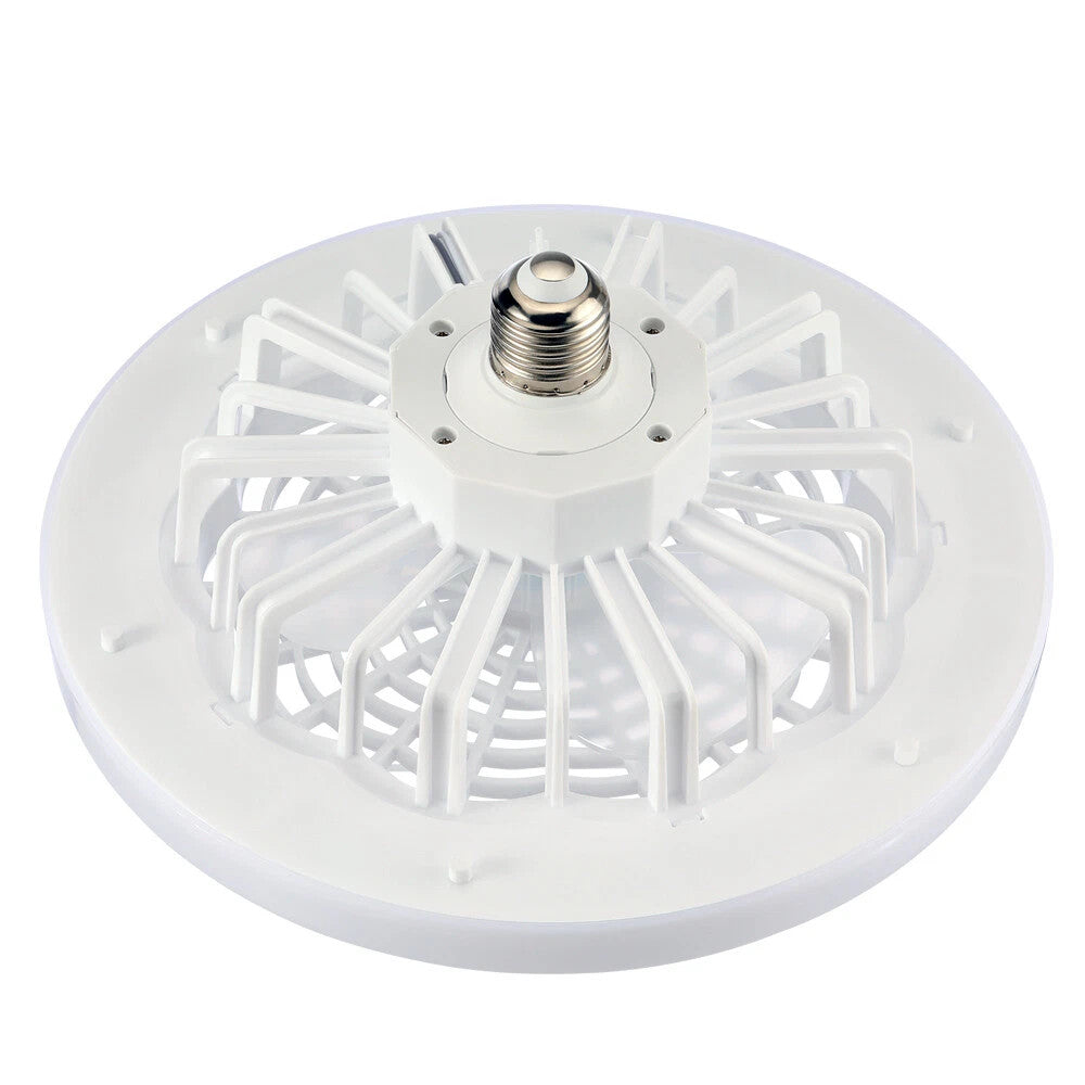 LED Ceiling Fan Light Dimmable E27 Living Room Chandelier Lamp w/ Remote Control