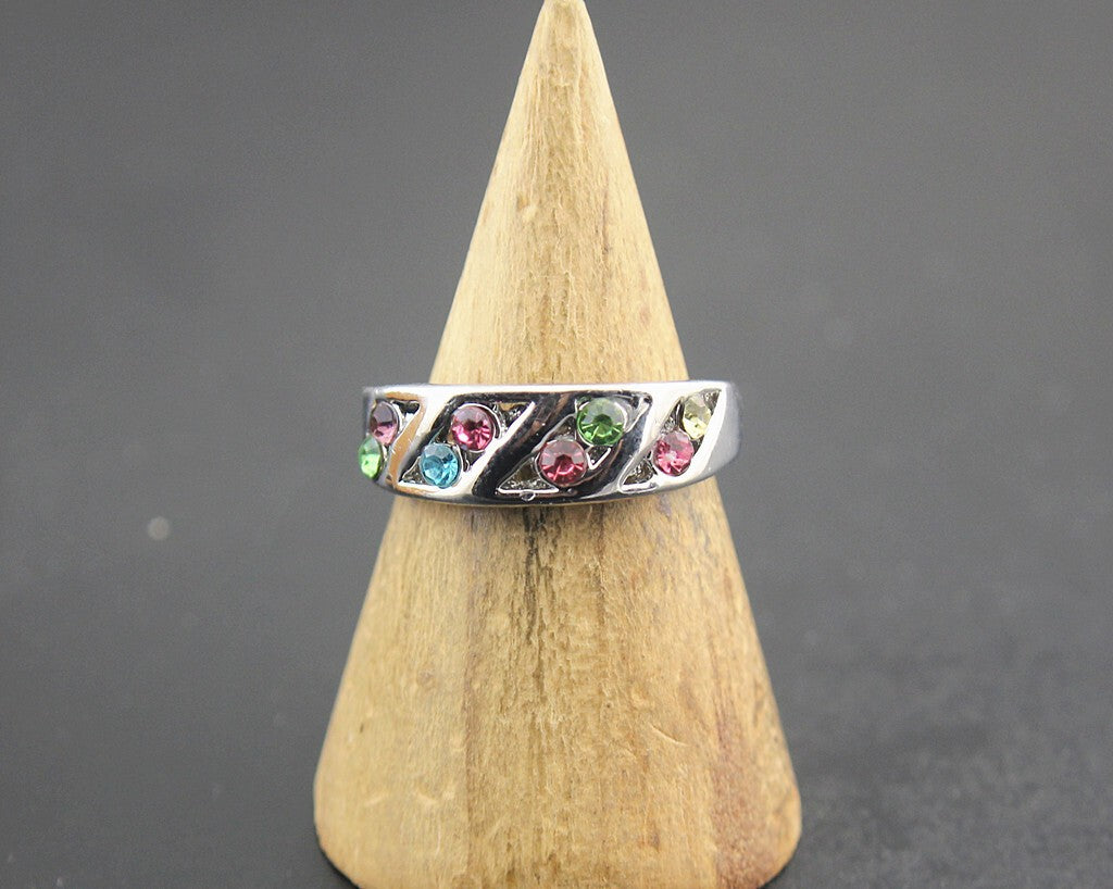 60pcs Mixed Style Rhinestone Rings Wholesale Lots Women Fashion Jewellery Ring