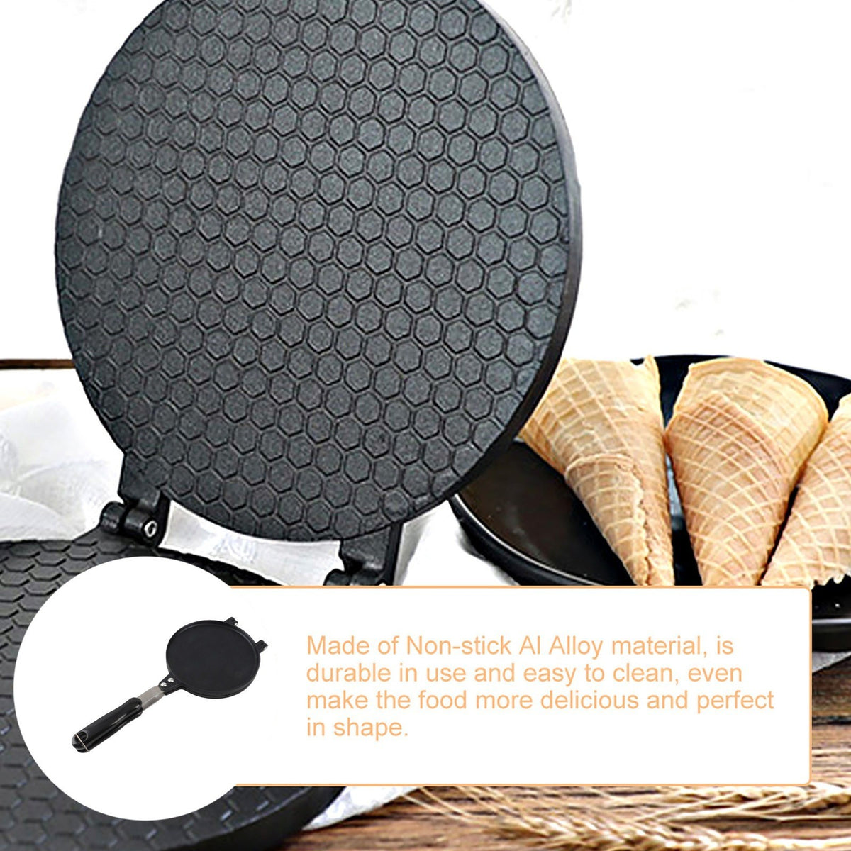 Egg Roll Waffles Cone Baking Pan Crispy Omelet Machine Bakeware Maker Cooking