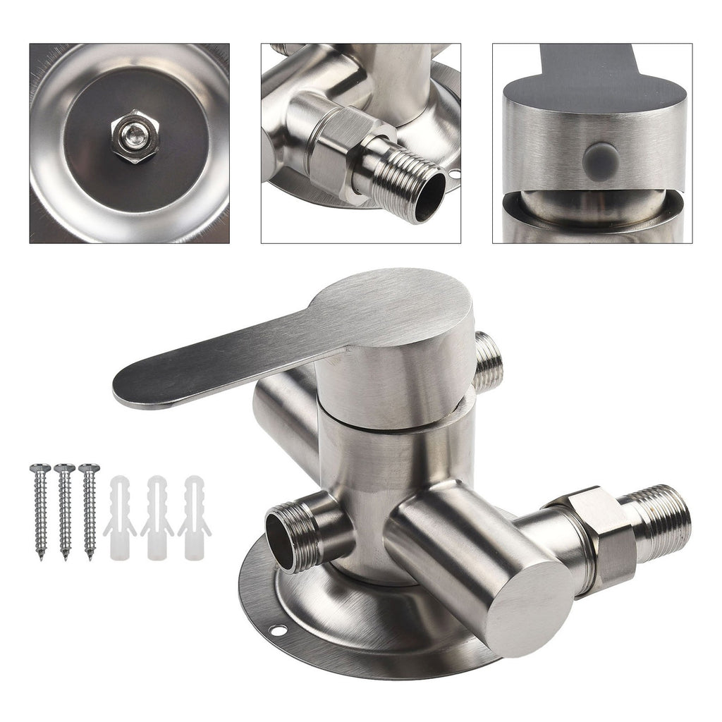 Wall Mounted Shower Mixer Tap Bathroom Single Lever Cold Hot Water Faucet UK