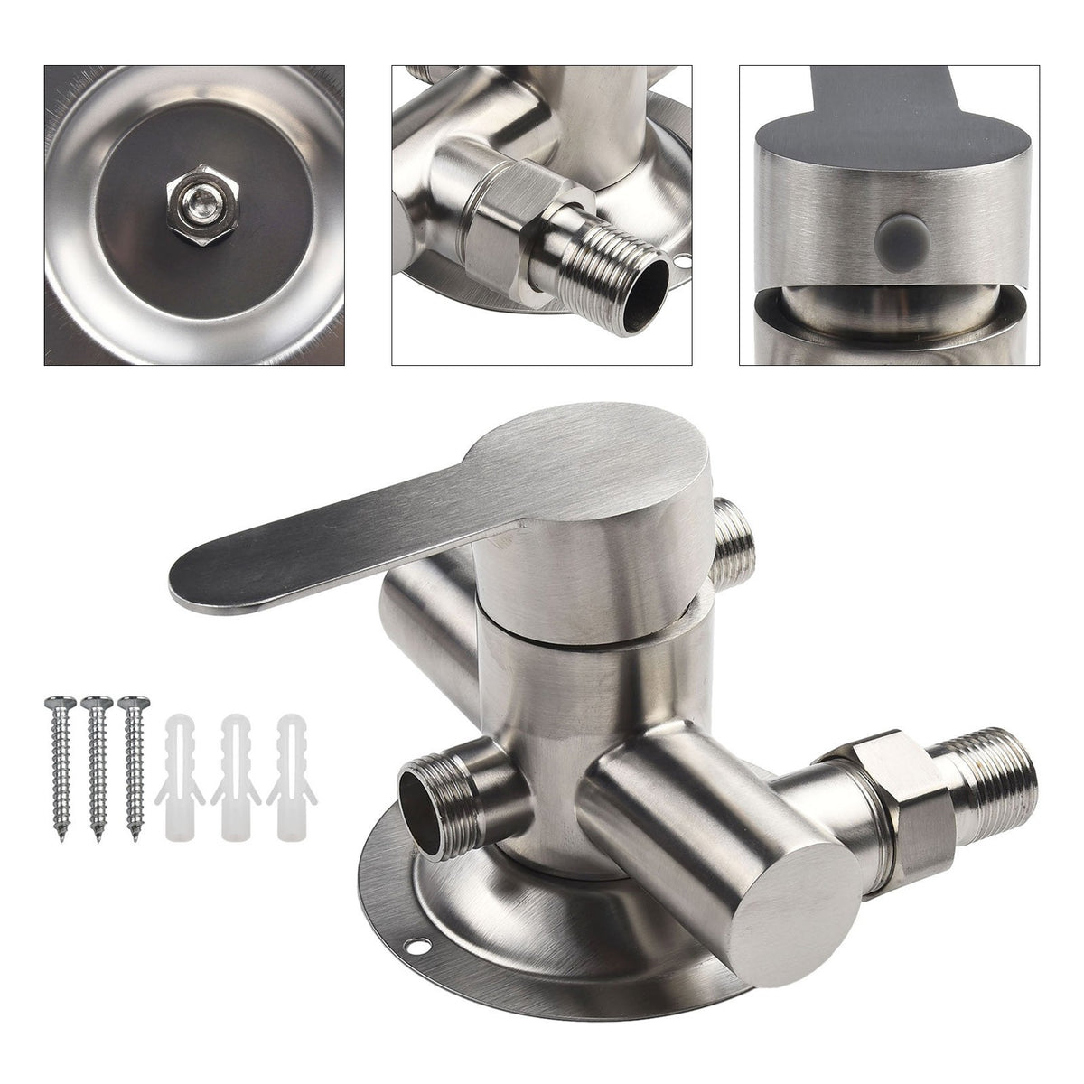 Wall Mounted Shower Mixer Tap Bathroom Single Lever Cold Hot Water Faucet UK
