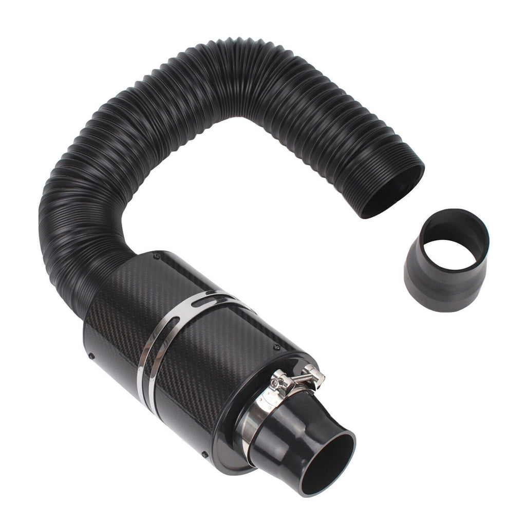 Car Cold Air Filter 3" Universal Feed Enclosed Induction Intake Pipe Hose Kit