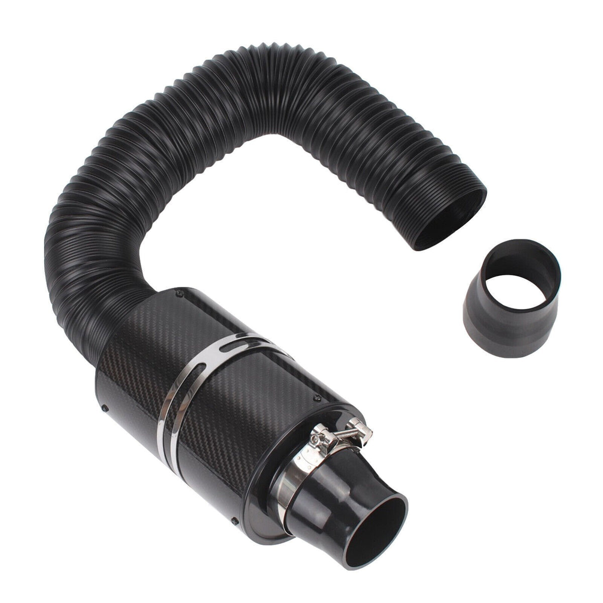 Car Cold Air Filter 3" Universal Feed Enclosed Induction Intake Pipe Hose Kit