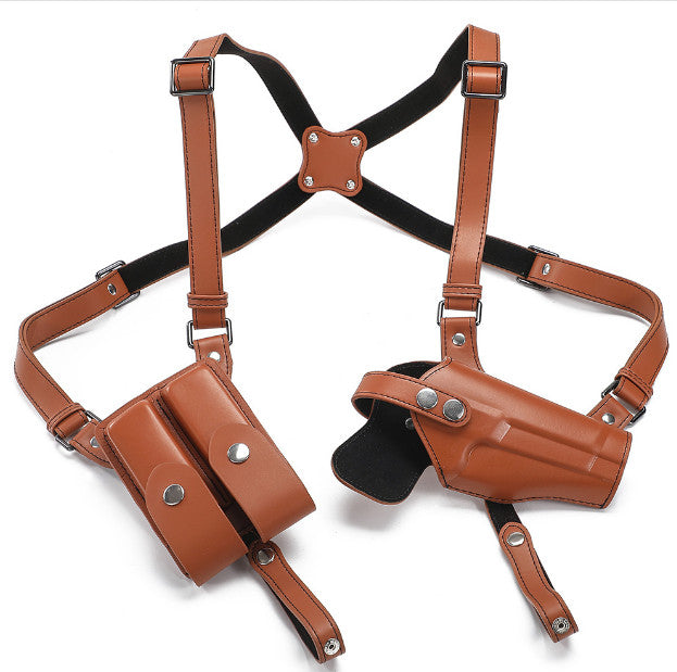 General Shoulder Holster Vertical Gun Adjustable PU Leather Holster Right Hand