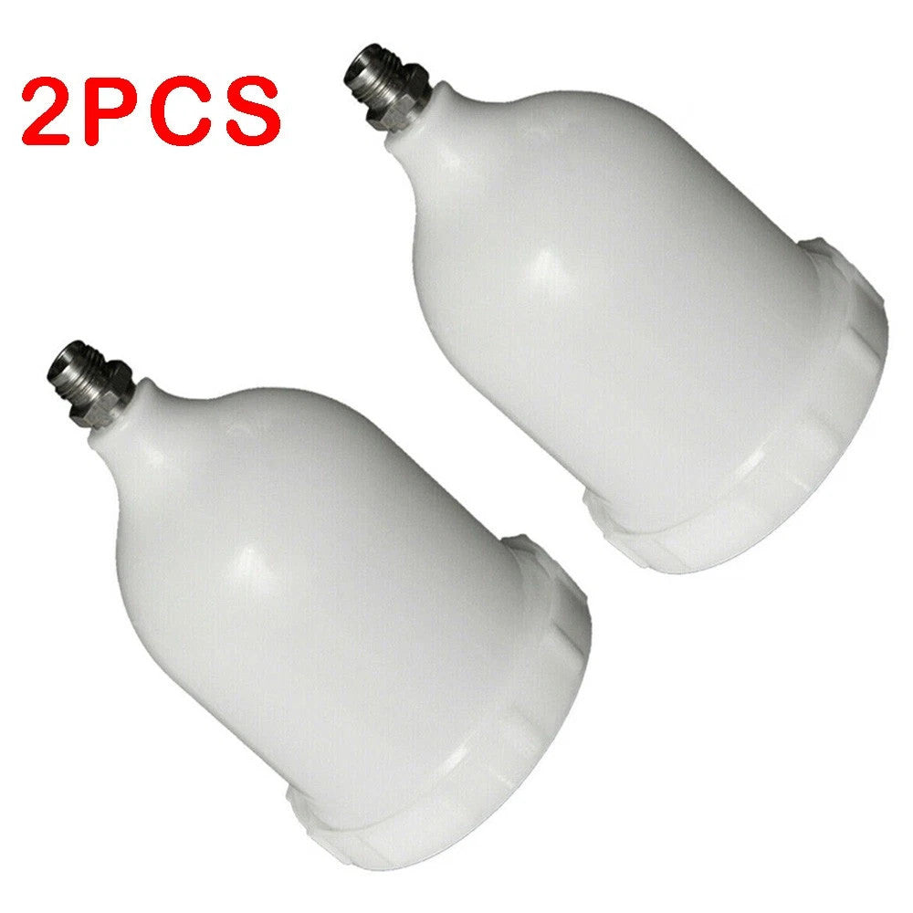 2PCS 600ML Spray Gun Pot Paint Cup Replace For Devilbiss GTI / Pro Pri Guns Cup