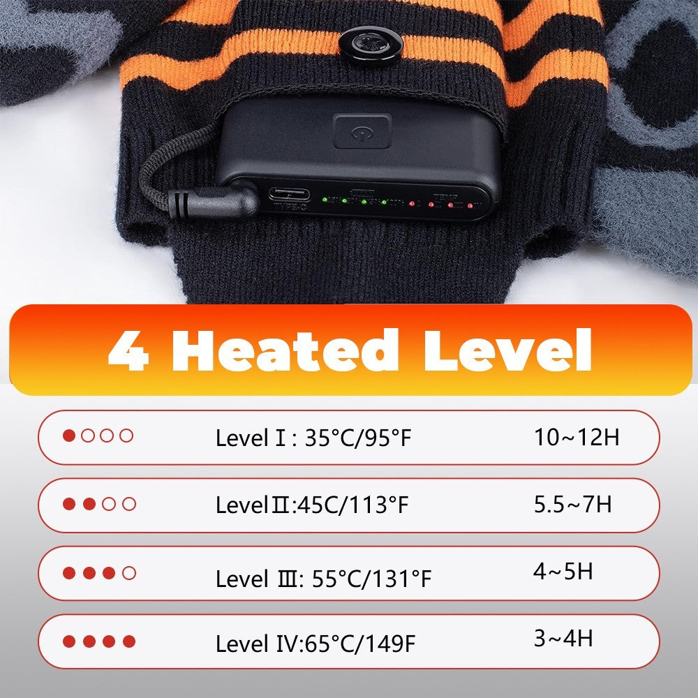 Electric Heated Socks Rechargeable W/ 10000mAh Battery Unisex Winter Foot Warmer