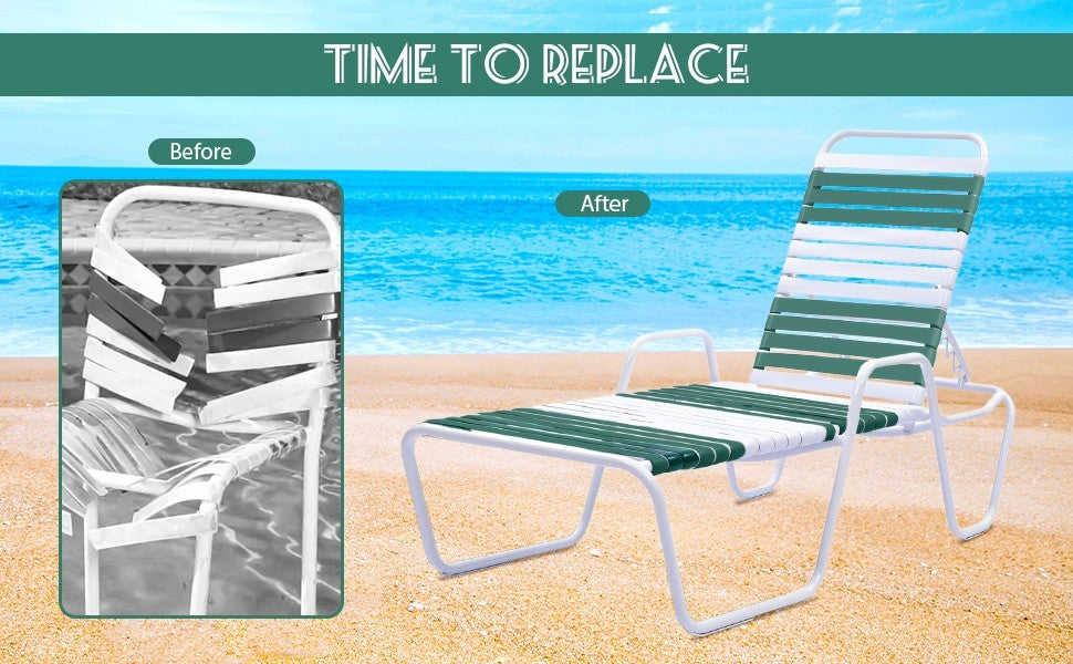 Patio Chair Repair, 2 Inch X 10 Feet Vinyl Straps 5cm Width