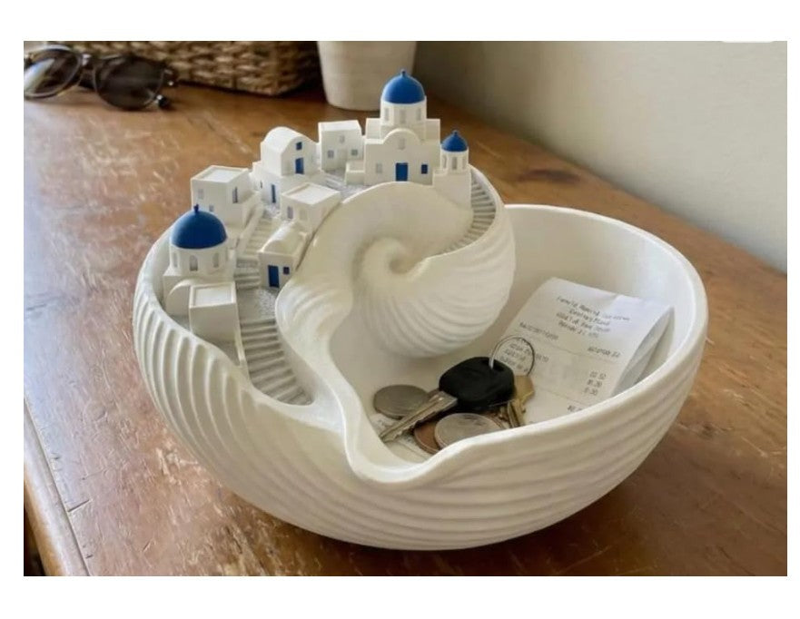 Santorini Catchall Bowl, Shell Tray for Keys Jewelry Coins Decorative Trinket