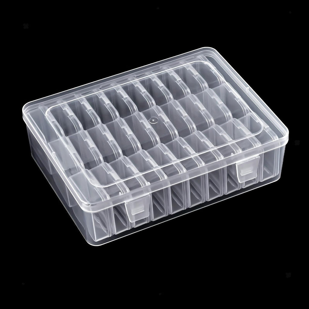 Clear Plastic Organizer Case 30 Compartments Jewelry Storage Box for Earrings UK