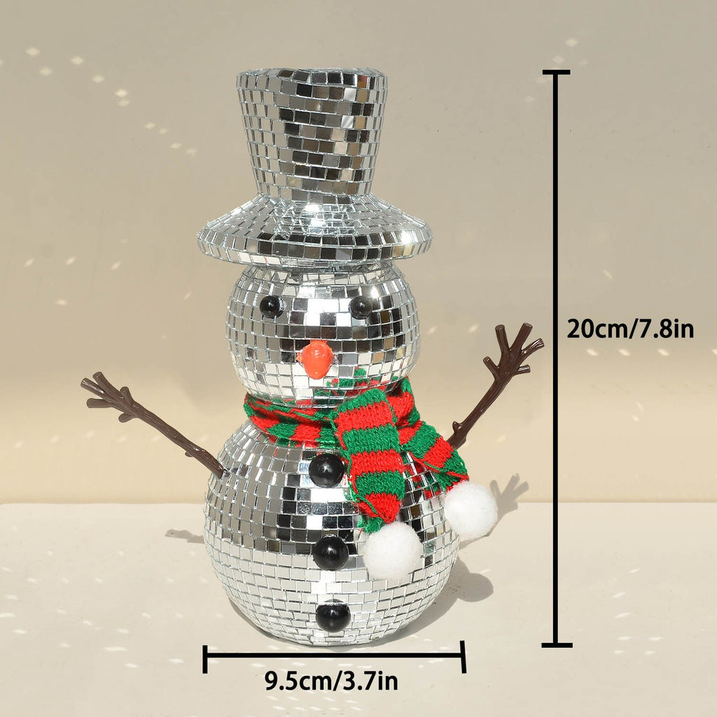 Christmas Snowman Indoor Decorations for Home Disco Balls Ornaments