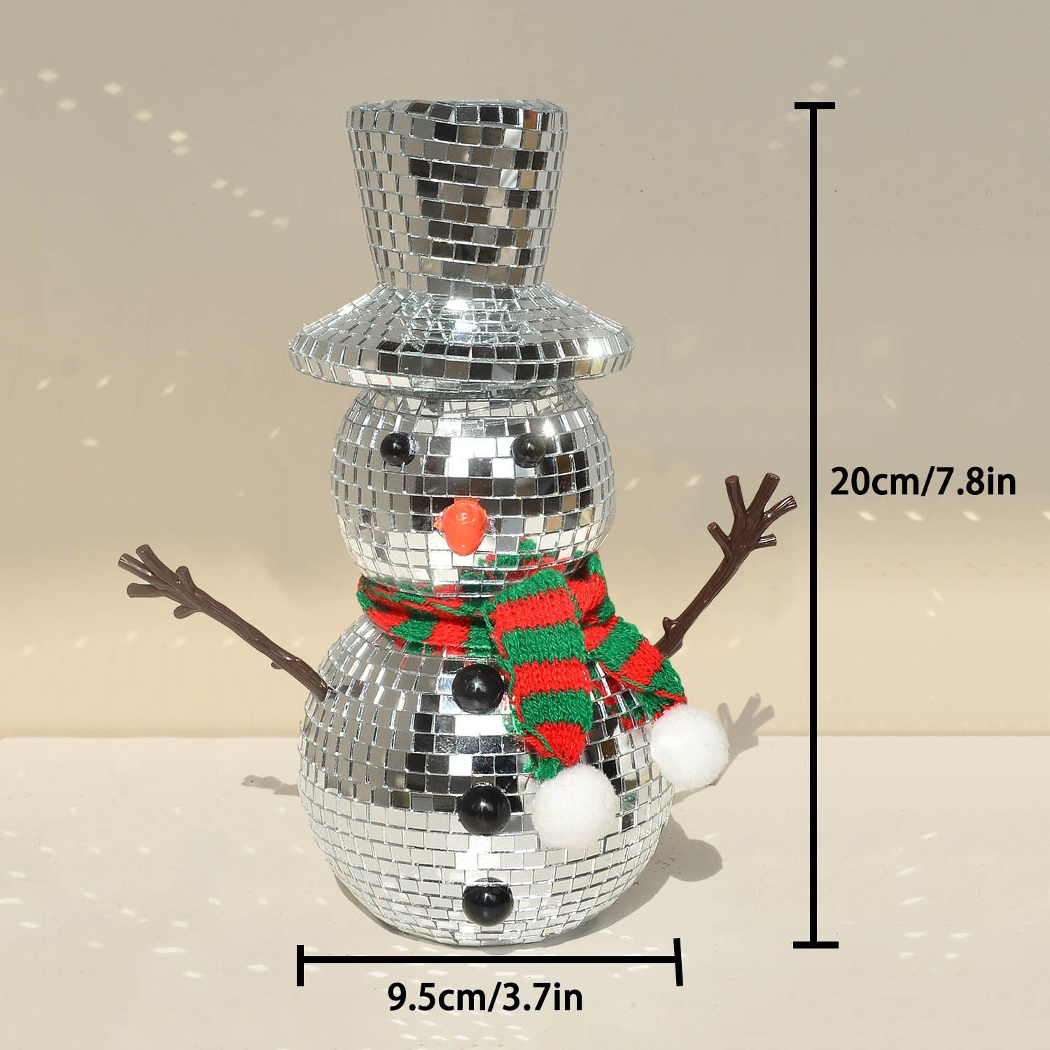 Christmas Snowman Indoor Decorations for Home Disco Balls Ornaments