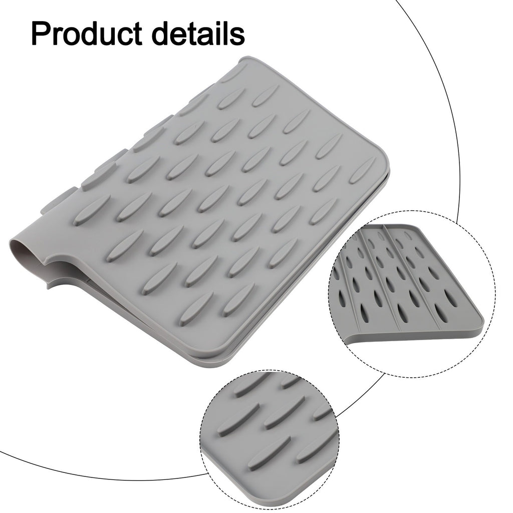 Non Slip Silicone Dish Drying Mat for Kitchen with Heat Resistant Features