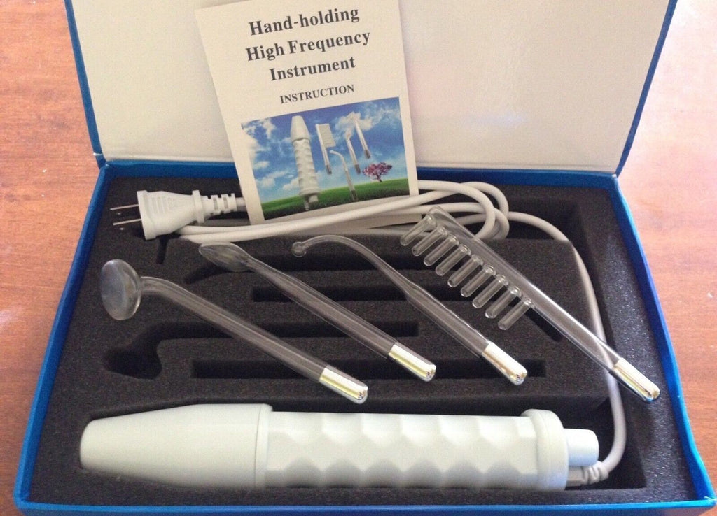 4 in 1 High Frequency Facial Machine Therapy Electric Wand Acne Treatment Beauty