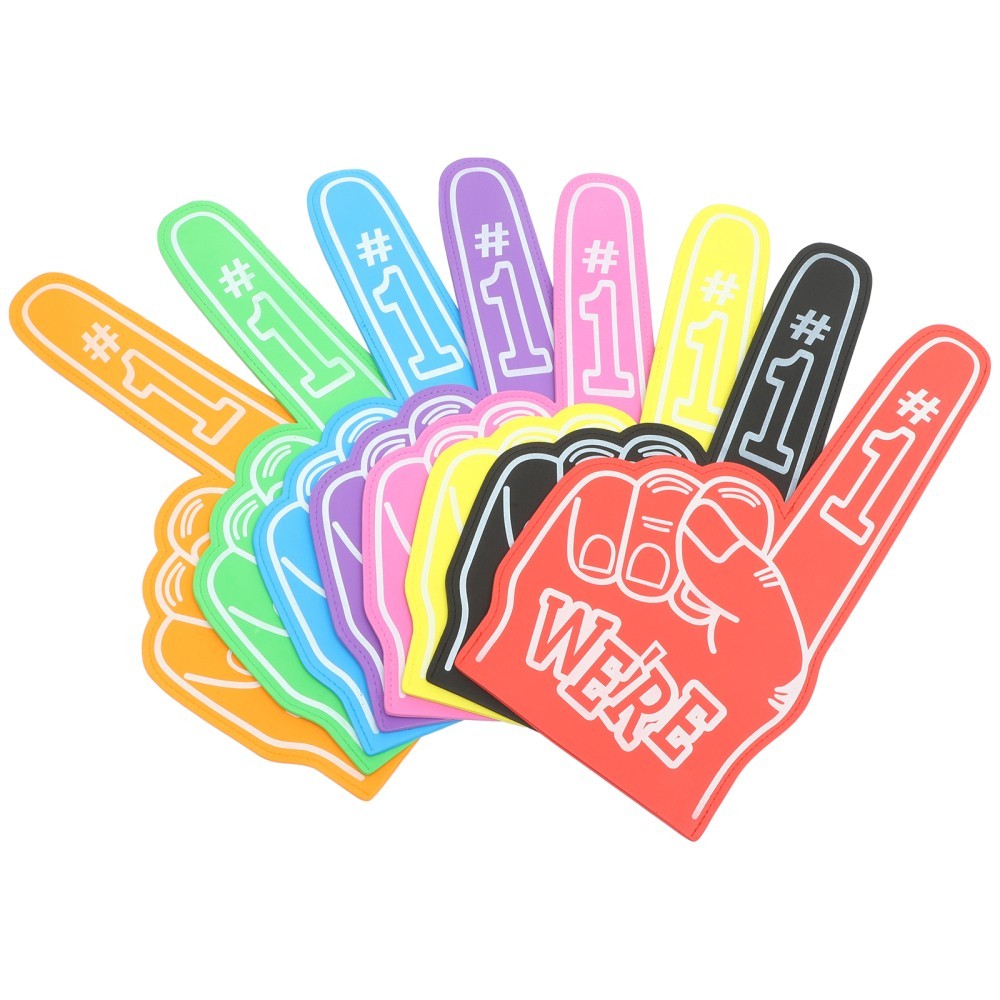 Soft Foam Finger Hands 8Pcs for Cheerleading and Sports Team Spirit