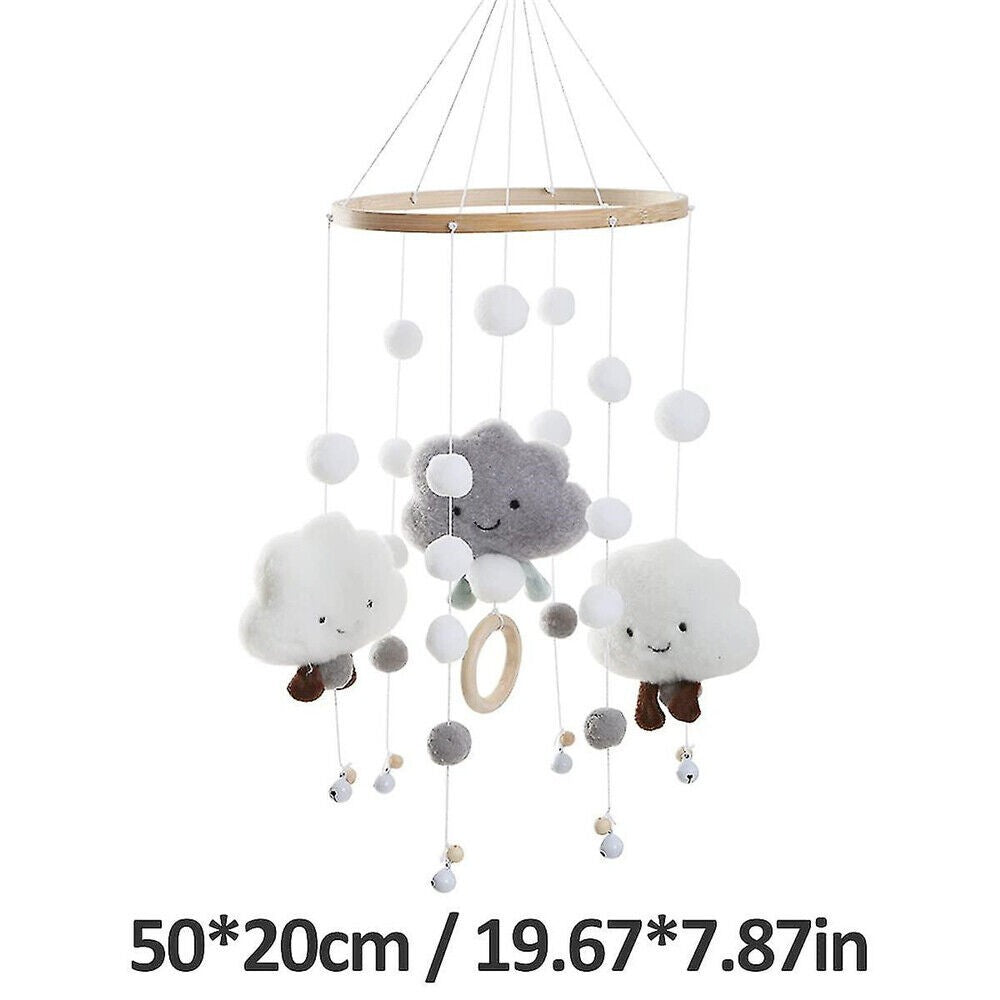 Baby Bed Plush Chime Cloud Wind Baby Crib Toy  Hanging Wind Chime Bell Decor