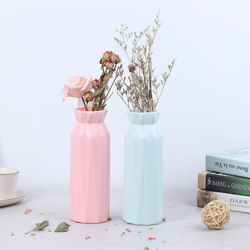 Plastic Flower Vase Creative Nordic Decor Home Imitation Ceramic Vase