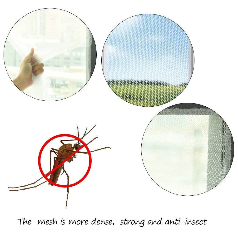 4PC Window Fly Screen & Insect Net | Bug Net Mosquito Net Mesh for Windows White