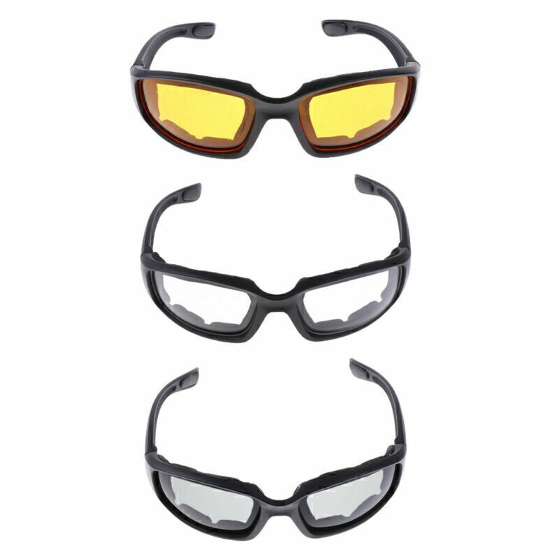 3 PCS UV400 Sunglasses Motorcycle Riding Glasses Windproof Dustproof Goggles