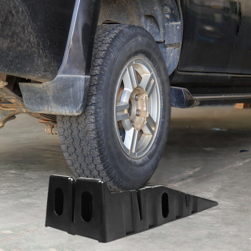 2pcs Heavy Duty 5 Ton 2.5+2.5 Ton Plastic Car Ramp Lifting Ramps 33cm Extra Wide