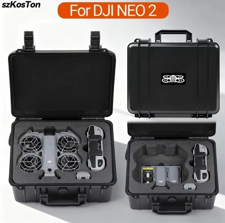 Hard Shell Suitcase Carrying Case Storage Bag For DJI Neo 2 Drone & DJI RC-N3