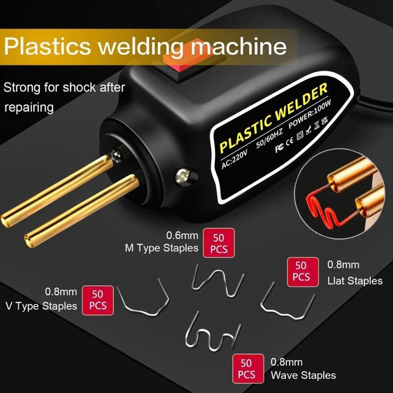 100W HOT STAPLER GUNS PLASTIC REPAIR CAR BUMPER WELDING WELDER MACHINE KIT